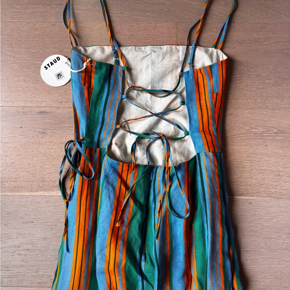 Staud Striped Maxi Dress with Slit - Picture 8 of 13